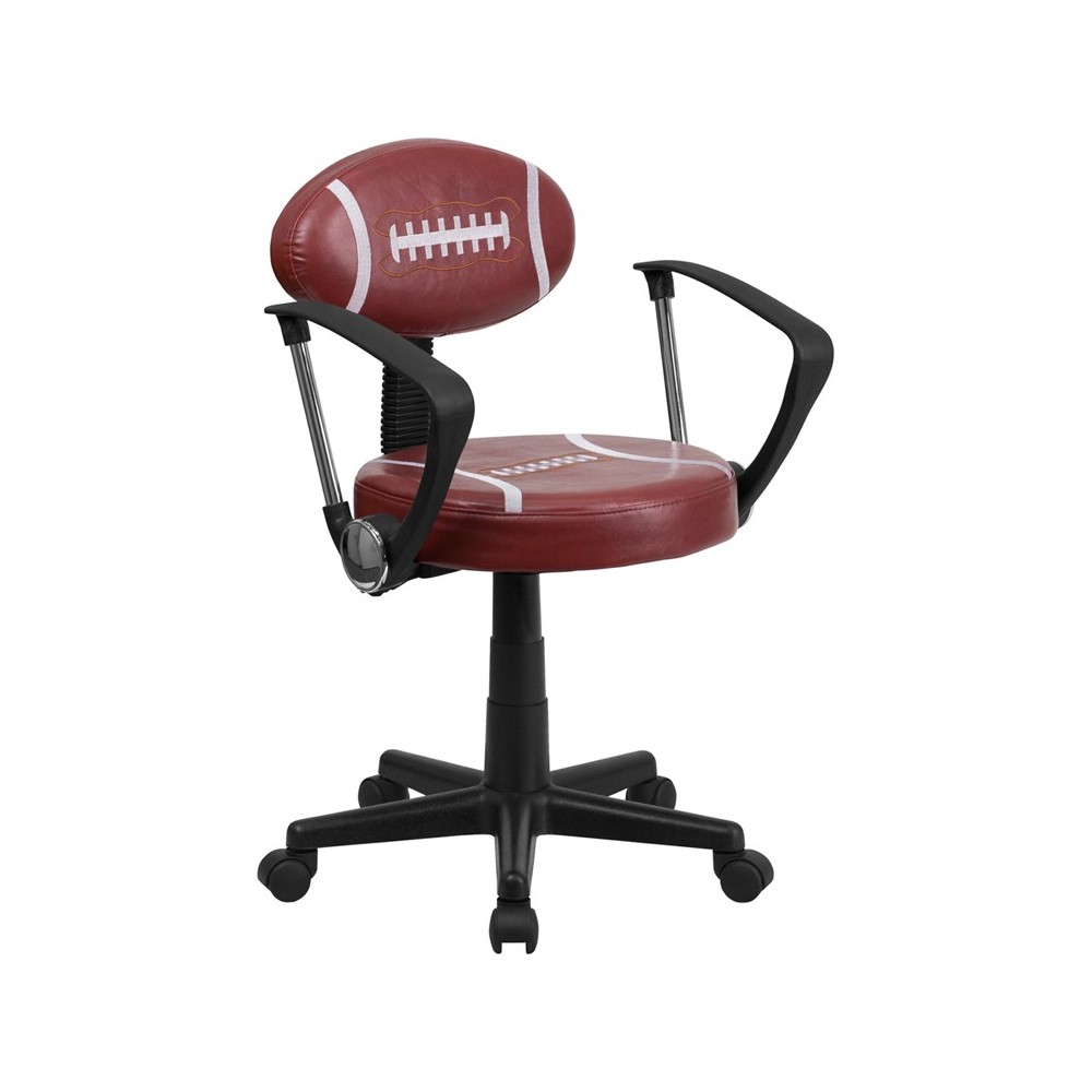 Football Swivel Task Office Chair with Arms