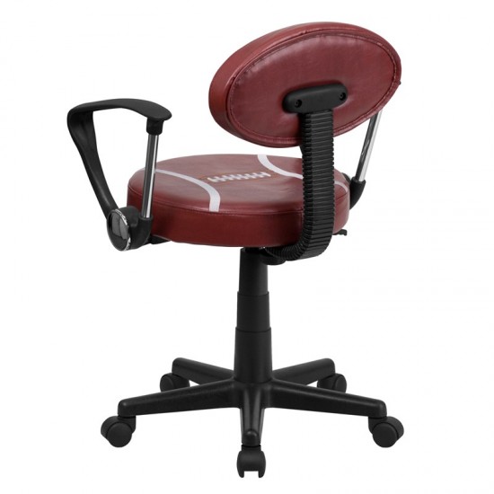 Football Swivel Task Office Chair with Arms