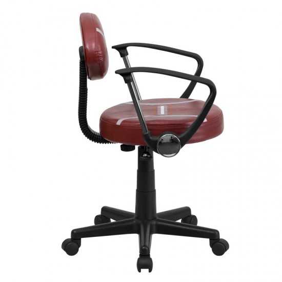 Football Swivel Task Office Chair with Arms