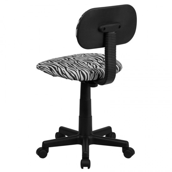 Black and White Zebra Print Swivel Task Office Chair