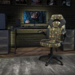 X10 Gaming Chair Racing Office Ergonomic Computer PC Adjustable Swivel Chair with Flip-up Arms, Camouflage/Black LeatherSoft