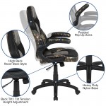 X10 Gaming Chair Racing Office Ergonomic Computer PC Adjustable Swivel Chair with Flip-up Arms, Camouflage/Black LeatherSoft