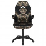 X10 Gaming Chair Racing Office Ergonomic Computer PC Adjustable Swivel Chair with Flip-up Arms, Camouflage/Black LeatherSoft