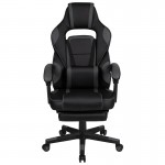 Ergonomic Computer Chair with Fully Reclining Back/Arms, Slide-Out Footrest, Massaging Lumbar - Black/Gray