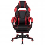 X40 Gaming Chair Racing Ergonomic Computer Chair with Fully Reclining Back/Arms, Slide-Out Footrest, Massaging Lumbar - Red