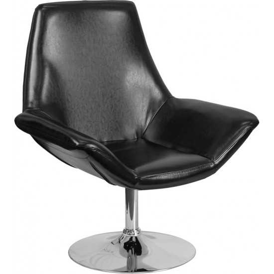 HERCULES Sabrina Series Black LeatherSoft Side Reception Chair