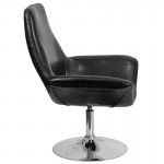 HERCULES Sabrina Series Black LeatherSoft Side Reception Chair