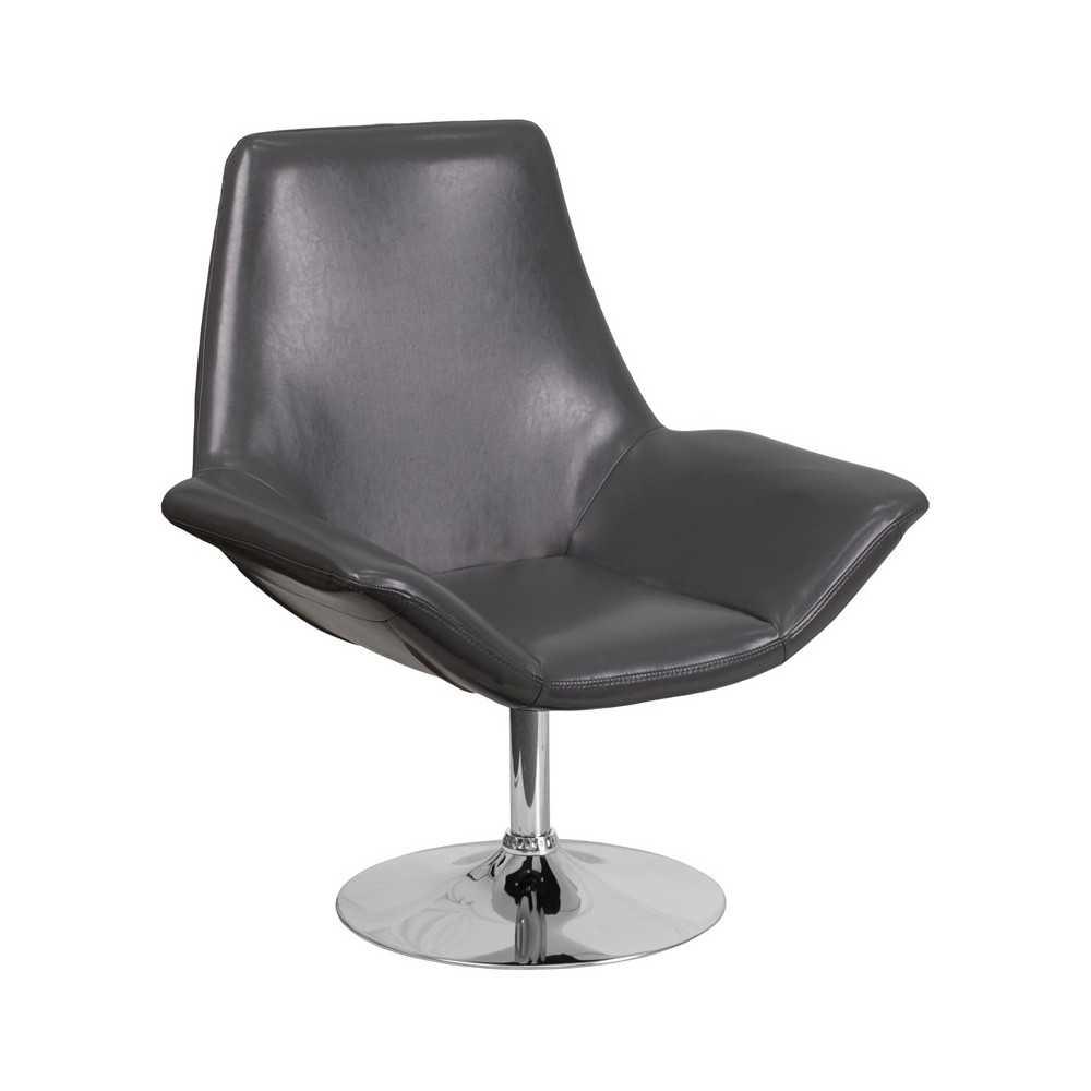 HERCULES Sabrina Series Gray LeatherSoft Side Reception Chair