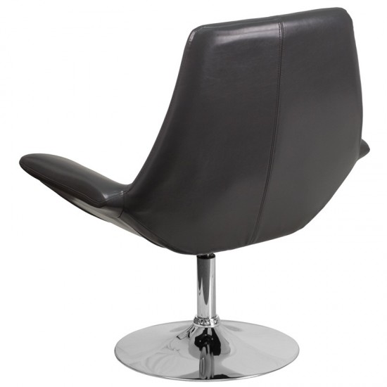 HERCULES Sabrina Series Gray LeatherSoft Side Reception Chair