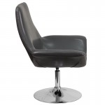 HERCULES Sabrina Series Gray LeatherSoft Side Reception Chair