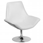 HERCULES Sabrina Series White LeatherSoft Side Reception Chair