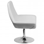 HERCULES Sabrina Series White LeatherSoft Side Reception Chair