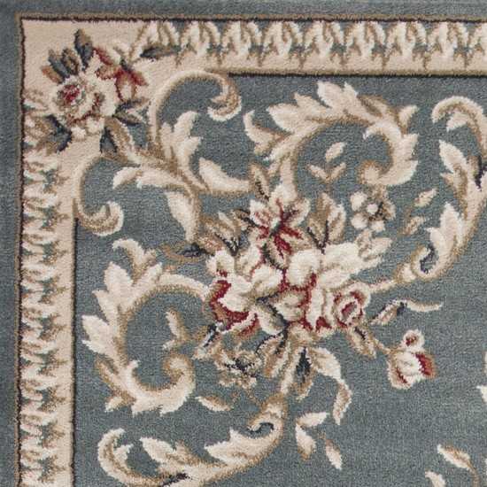 Avalon Slate Blue Aubusson 2' x 7'7" Runner Rug