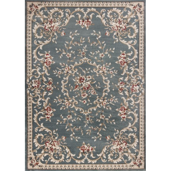 Avalon Slate Blue Aubusson 3'3" x 5'3" Rug