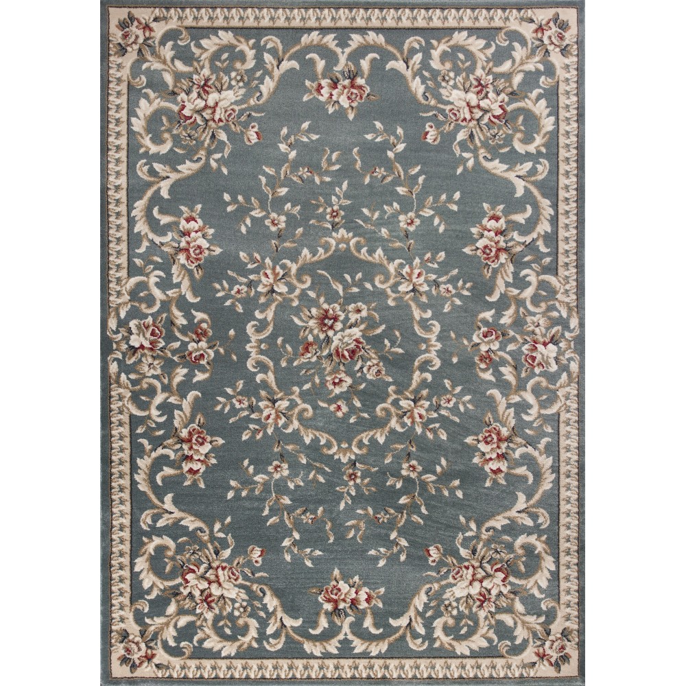 Avalon Slate Blue Aubusson 5'3" x 7'7" Rug