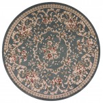 Avalon Slate Blue Aubusson 7'10" Round Rug