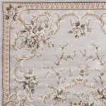 Avalon Light Grey Aubusson 3'3" x 5'3" Rug