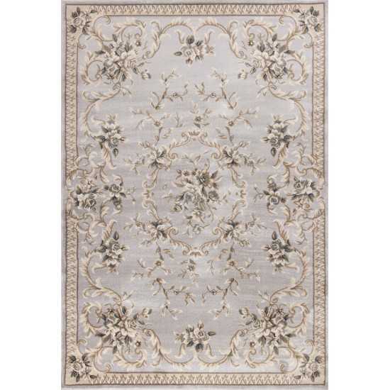 Avalon Light Grey Aubusson 7'10" x 9'10" Rug