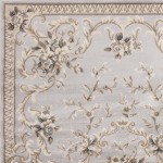 Avalon Light Grey Aubusson 9' x 12' Rug