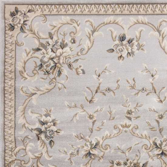 Avalon Light Grey Aubusson 9' x 12' Rug