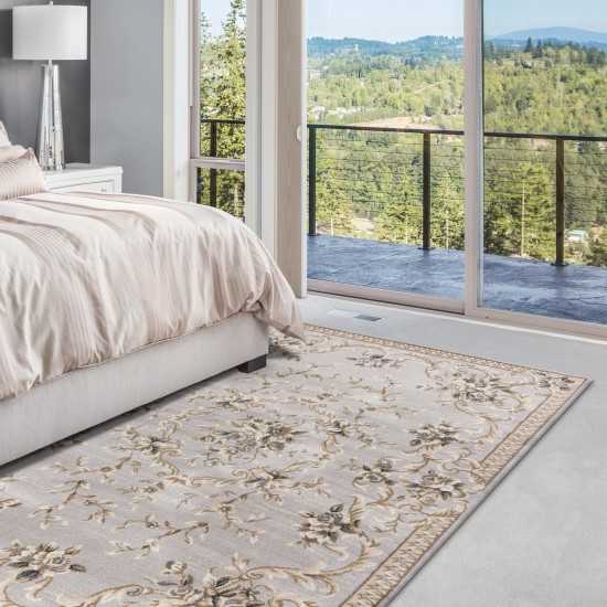Avalon Light Grey Aubusson 9' x 12' Rug