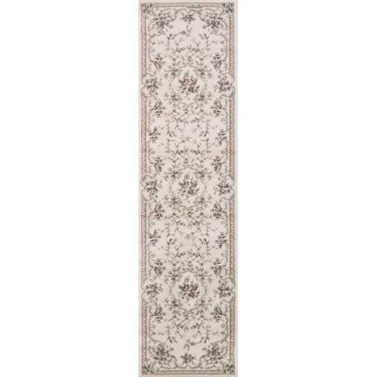 Avalon Ivory Aubusson 2' x 7'7" Runner Rug