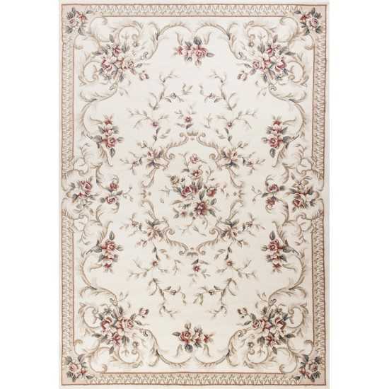 Avalon Ivory Aubusson 5'3" x 7'7" Rug