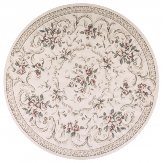 Avalon Ivory Aubusson 7'10" Round Rug