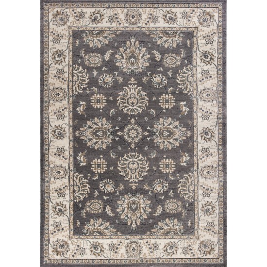 Avalon Grey/Ivory Kashan 5'3" x 7'7" Rug