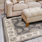 Avalon Grey/Ivory Kashan 5'3" x 7'7" Rug