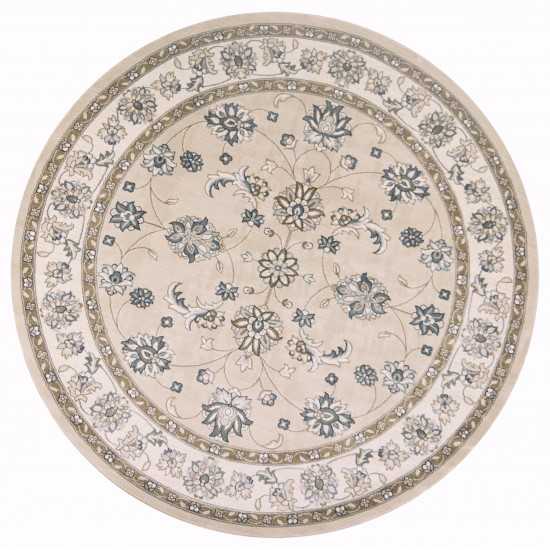 Avalon Beige/Ivory Mahal 7'10" Round Rug