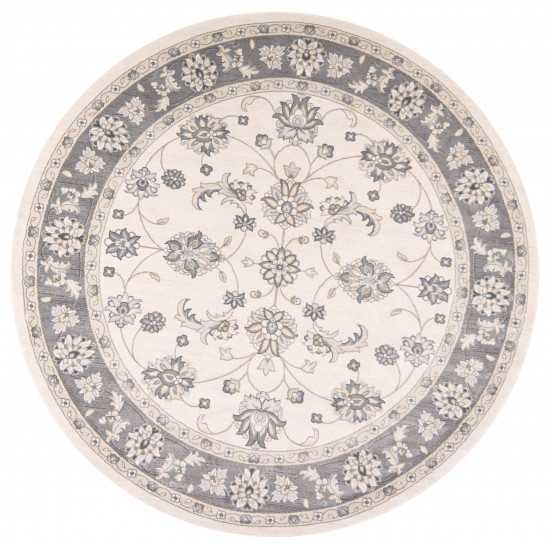 Avalon Ivory/Grey Mahal 7'10" Round Rug