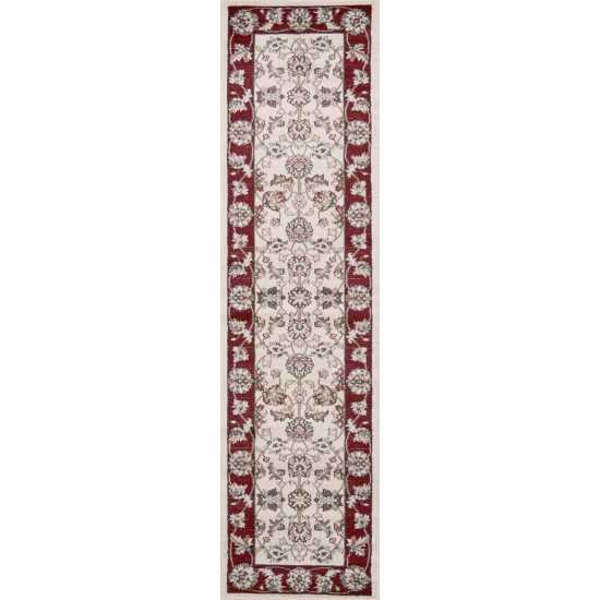 Avalon Ivory/Red Mahal 2' x 7'7" Runner Rug