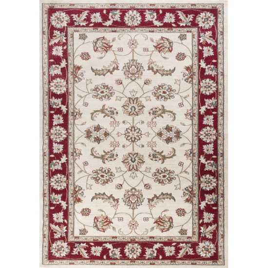 Avalon Ivory/Red Mahal 5'3" x 7'7" Rug