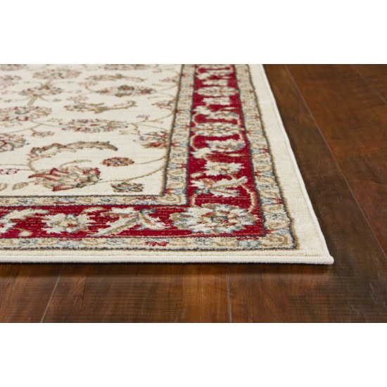 Avalon Ivory/Red Mahal 5'3" x 7'7" Rug