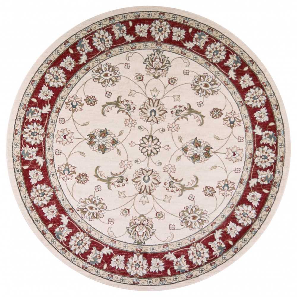 Avalon Ivory/Red Mahal 7'10" Round Rug Avalon Ivory/Red Mahal 7'10" Round Rug