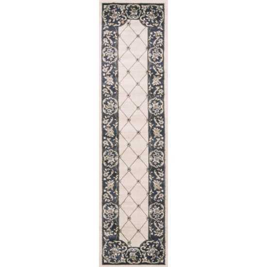 Avalon Ivory/Grey Courtyard 2' x 7'7" Runner Rug