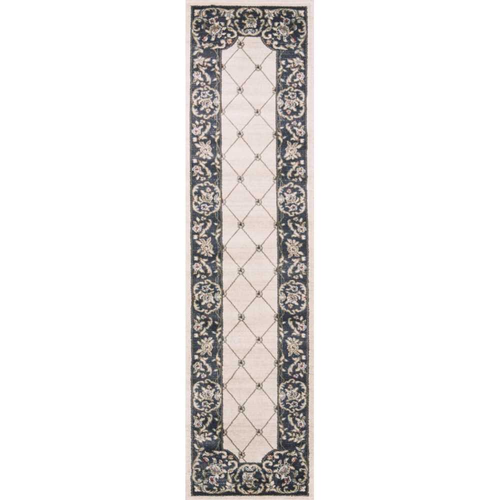 Avalon Ivory/Grey Courtyard 2' x 7'7" Runner Rug