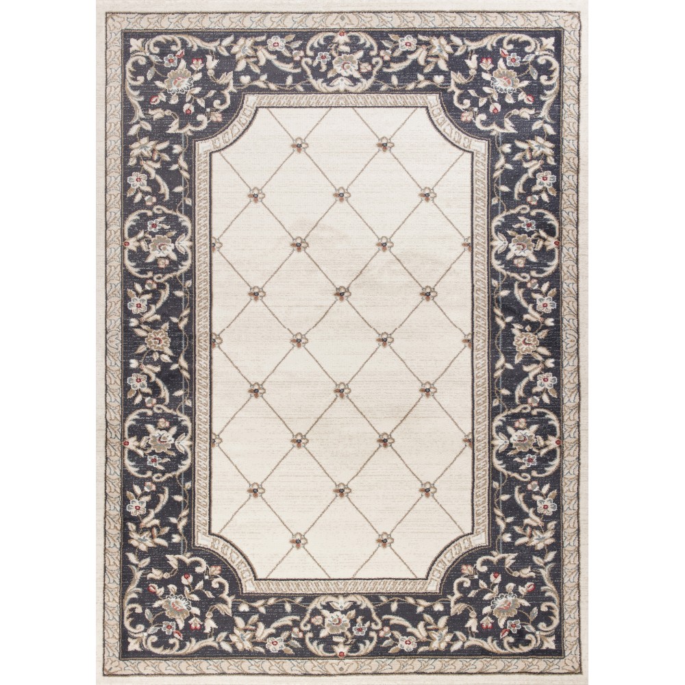 Avalon Ivory/Grey Courtyard 3'3" x 5'3" Rug