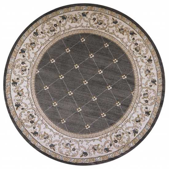 Avalon Grey/Ivory Courtyard 7'10" Round Rug