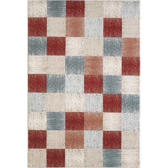 Avalon Brown Checkered 2' x 7'7" Runner Rug