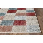 Avalon Brown Checkered 2' x 7'7" Runner Rug