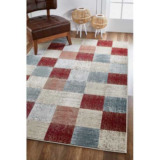 Avalon Brown Checkered 3'3" x 5'3" Rug