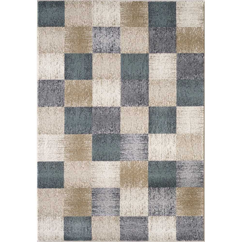 Avalon Ivory Checkered 2' x 7'7" Runner Rug