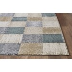 Avalon Ivory Checkered 2' x 7'7" Runner Rug