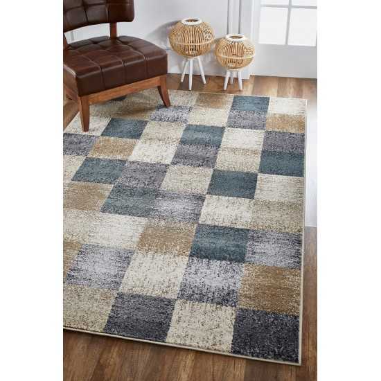 Avalon Ivory Checkered 3'3" x 5'3" Rug