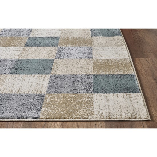 Avalon Ivory Checkered 5'3" x 7'7" Rug