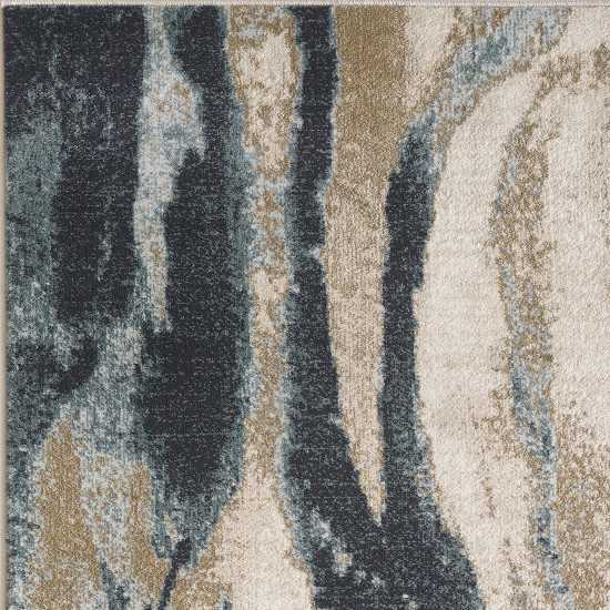 Avalon Ivory/Blue Wonder 5'3" x 7'7" Rug