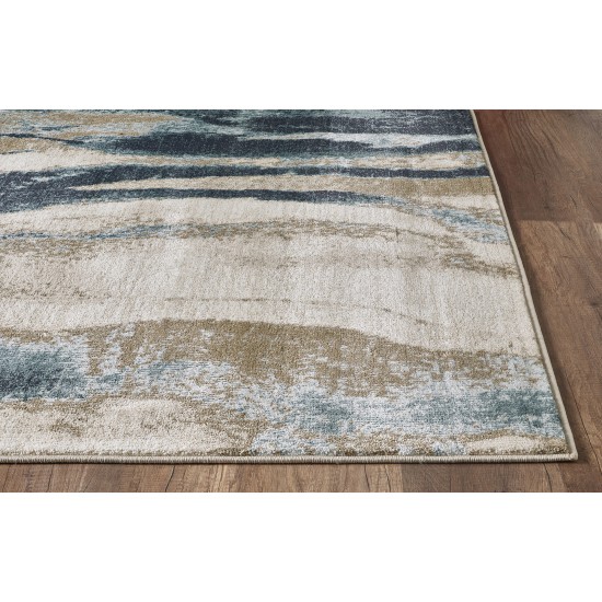 Avalon Ivory/Blue Wonder 7'10" Round Rug