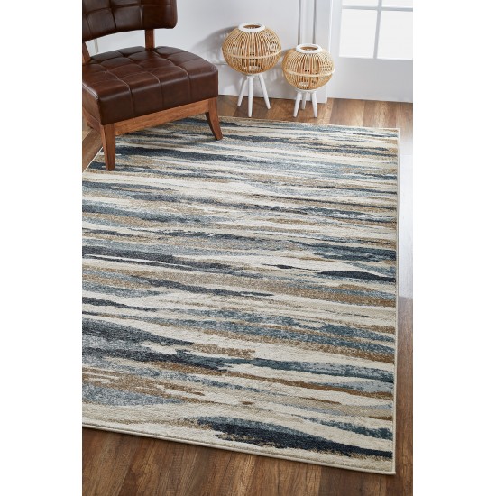 Avalon Ivory/Blue Landscapes 2' x 7'7" Runner Rug